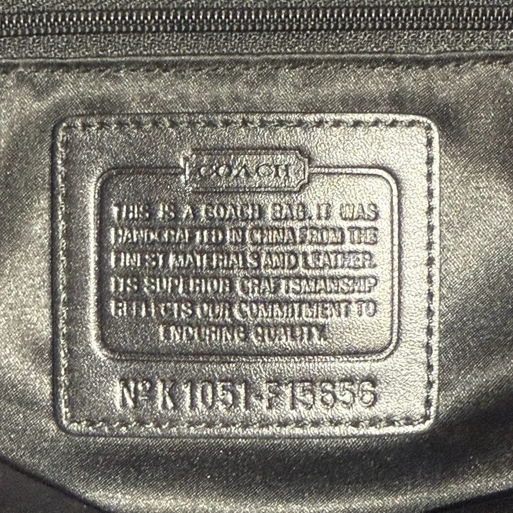 Coach Stage Coach Canvas & Logo Black and Gray Satchel Vintage